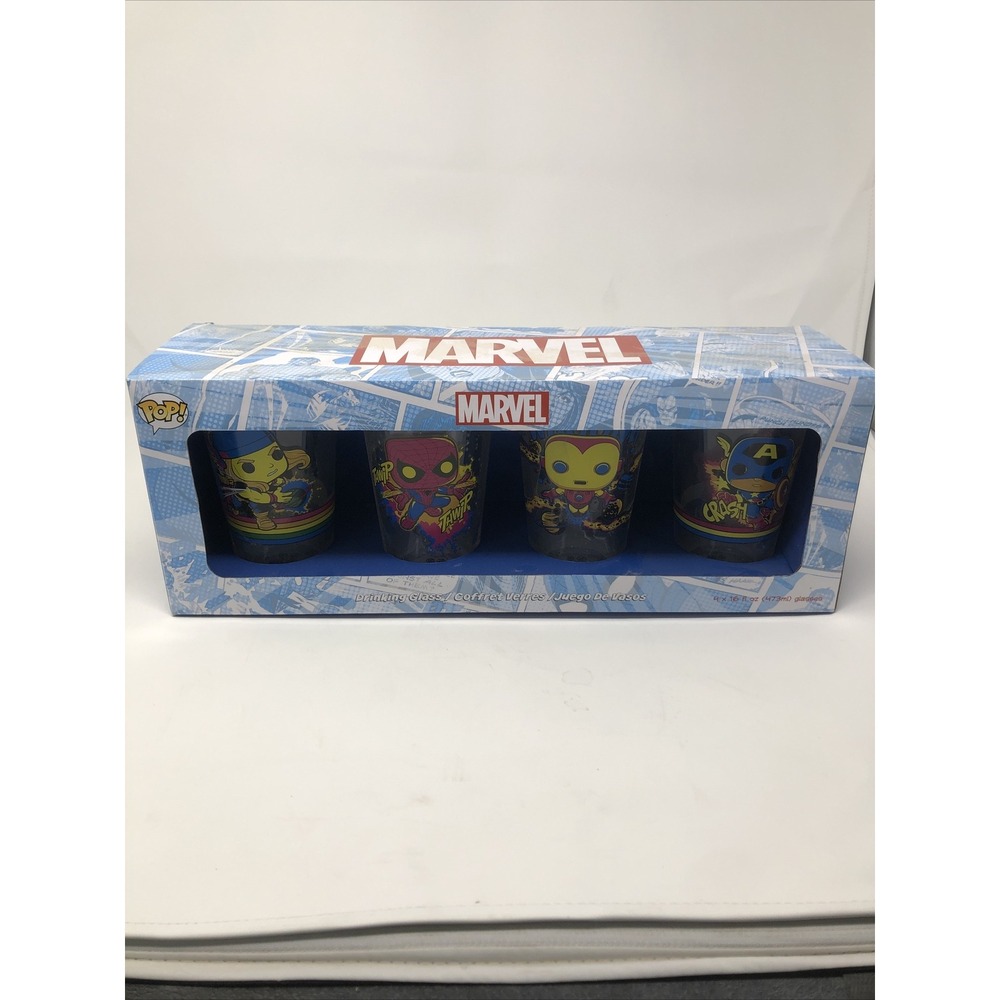 NEW Funko POP Drinking GLASSES Marvel Thor Spider-Man Iron Man Captain America